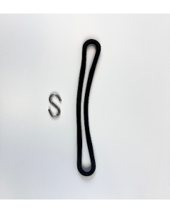 Spanrubber 25 cm met S haak