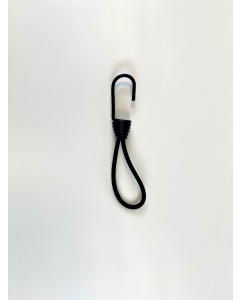 spanelastiek Ø6mm incl haak 13cm, zwart