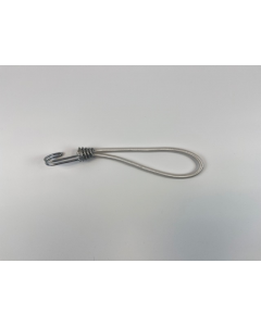 spanelastiek Ø6mm incl haak 23cm, wit