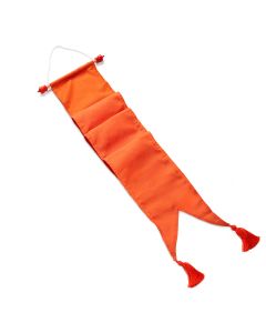 Oranje wimpel van Faber Vlaggen met zwaluwstaart en kwastjes aan de onderzijde