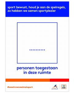 NOC*NSF Sportprotocol ... personen toegestaan in deze ruimte