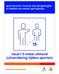 NOC*NSF Sportprotocol 'houd 1,5 meter afstand'