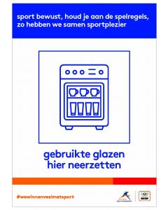 NOC*NSF Sportprotocol 'gebruikte glazen hier neerzetten'