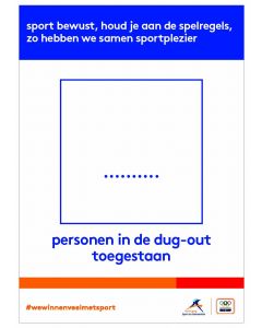 NOC*NSF Sportprotocol '.... Personen in de dug-out toegestaan'