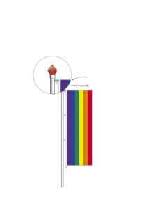 Regenboog banier 100x300cm met tunnel