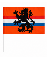 Zwaaivlag oranje R/W/B + Leeuw 60 x 90 cm