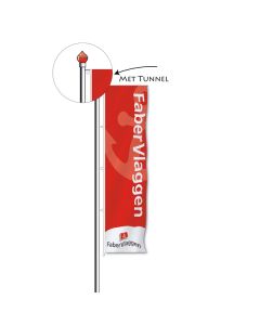 Baniervlag met tunnel 100x400cm