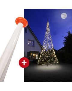 FairyBell 1500 kerstverlichting + vlaggenmast 8 meter