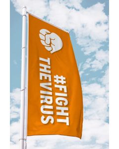 baniervlag 100x300cm met tunnel #FightTheVirus