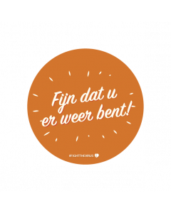 Fijn dat u er weer bent! pakket