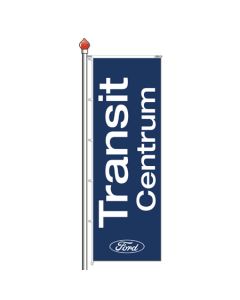 Banier FORD TRANSIT CENTRUM donkerblauw 150x450 cm met tunnel