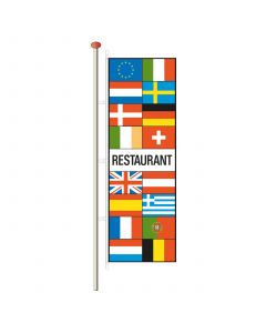 Vlaggen met tekst Restaurant 290 x 100 cm