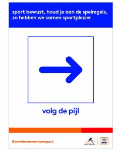 NOC*NSF Sportprotocol 'volg de pijl (rechts)'