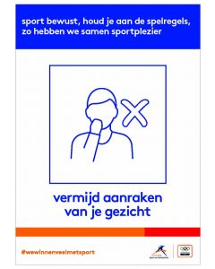 NOC*NSF Sportprotocol 'vermijd aanraken van je gezicht'