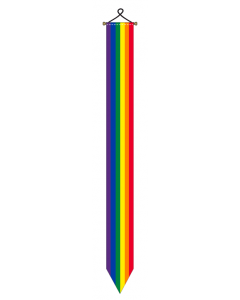 Regenboog wimpel 30 x 300 cm