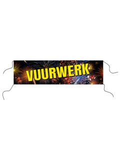 Spandoek "Vuurwerk" 80x300cm