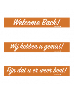 Raamsticker 100x15 cm Welkom Terug assortiment