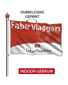 Vlag 100x150cm dubbelzijdig gedrukt, speciaal voor indoor gebruik