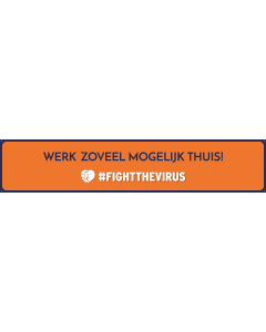 Spandoek Fightthevirus met tekstwissels