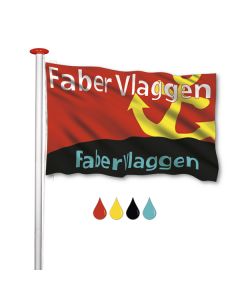 Vlag 70x100 4 PMS kleuren zeefdruk