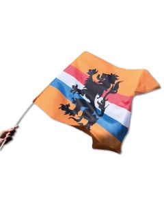 Zwaaivlag oranje R/W/B + Leeuw 60 x 90 cm 
