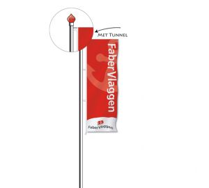 Baniervlag met tunnel 100x300cm